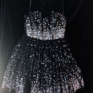 Black Sparkly Junior Dress
